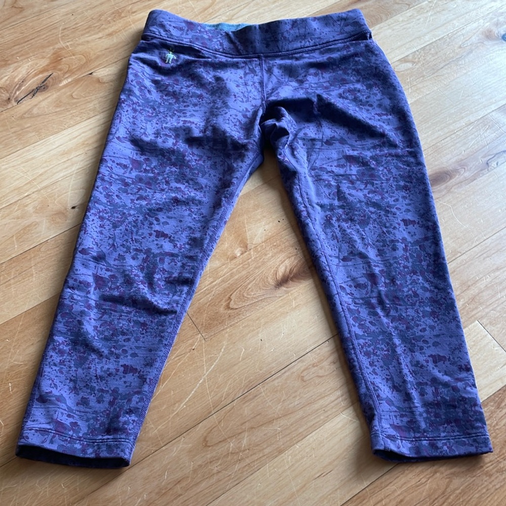 Super cute smartwool PhD cropped pants purple S